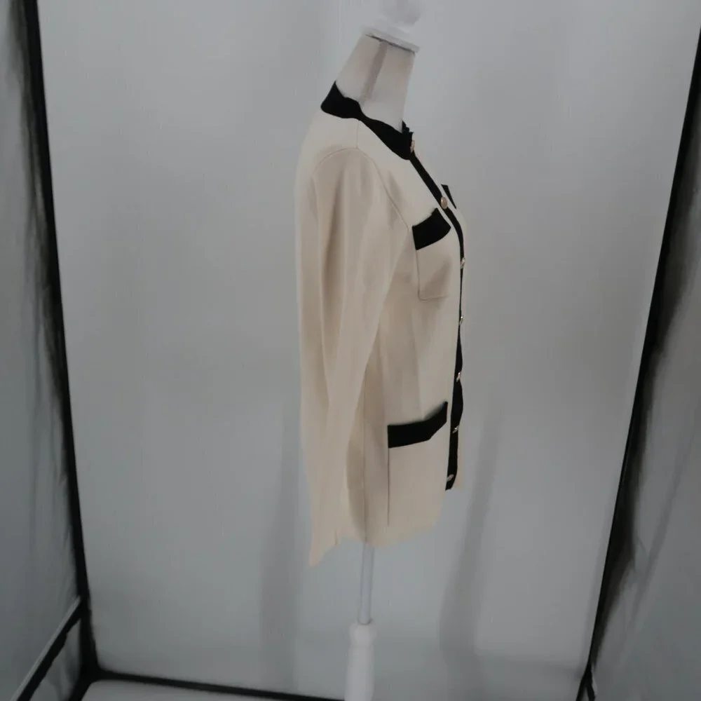 H&M Women's White Black Cardigan Size Small - Picture 5 of 6